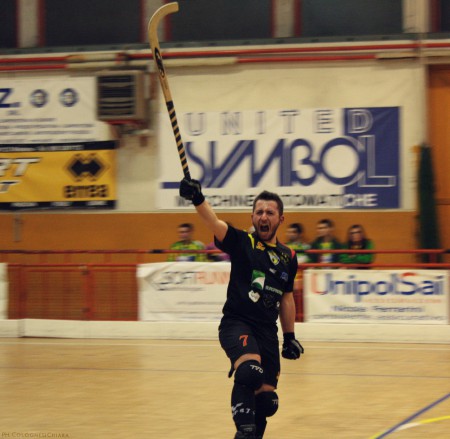 Moschetti esulta dopo il suo goal!